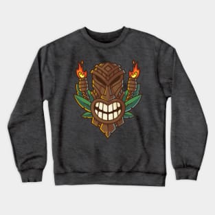 Funny Tribal Tiki Head Crewneck Sweatshirt